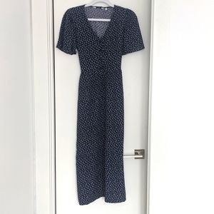 & Other Stories blue flutter sleeve dress US4